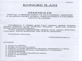 8.GENEL KURUL İLANIDIR.