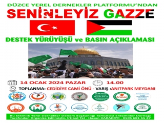 GAZZE´YE DESTEK İÇİN MEYDANLARDAYIZ.
