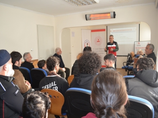 İLK YARDIM EĞİTİMLERİMİZİ DE GERÇEKLEŞTİRDİK.