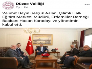 VALİMİZİ ZİYARET ETTİK.