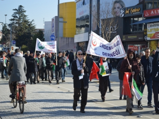 SENİNLEYİZ GAZZE DESTEK YÜRÜYÜŞÜMÜZÜ GERÇEKLEŞTİRDİK