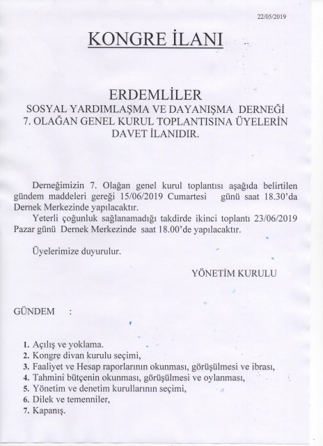 erdemliler derneği